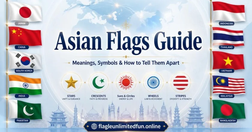 Asian Flags Guide — Meanings, Symbols & How to Tell Them Apart