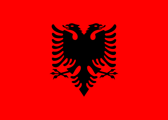 Flag of Albania — red field with black double-headed eagle