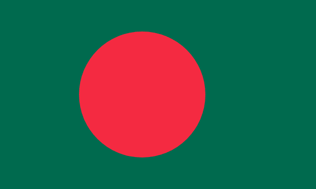 Flag of Bangladesh — green field with red circle