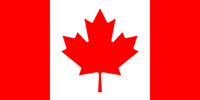 Flag of Canada — red maple leaf on white