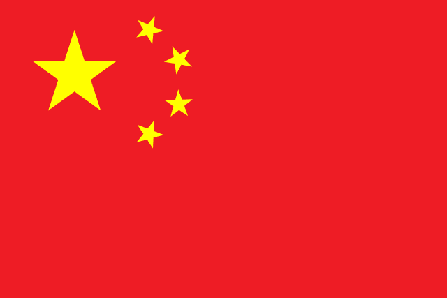 Flag of China — red field with golden stars