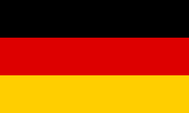 Flag of Germany — black red gold horizontal tricolor