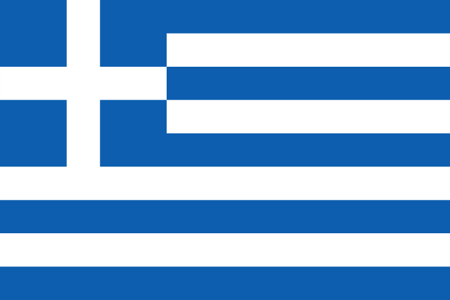 Flag of Greece — white stripes representing the sea and sky