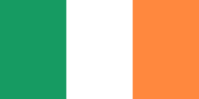 Flag of Ireland — green representing the Gaelic Irish tradition