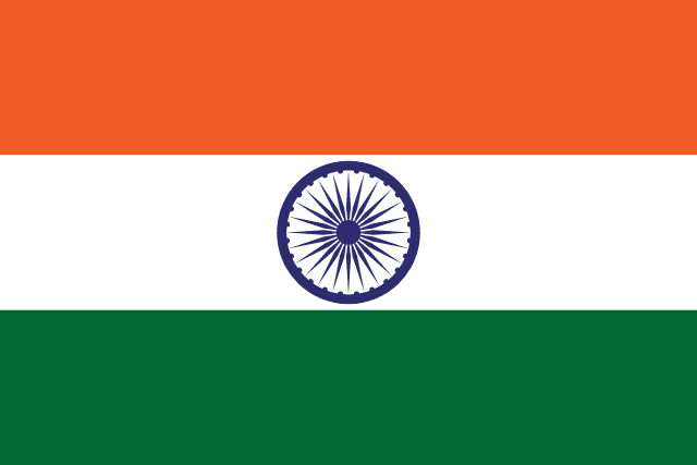 Flag of India — saffron white green tricolor with Ashoka Chakra