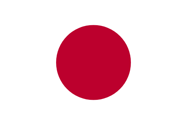Flag of Japan — red circle on white background
