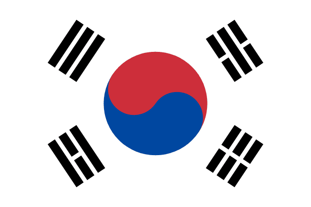 Flag of South Korea — taegukgi with yin yang symbol