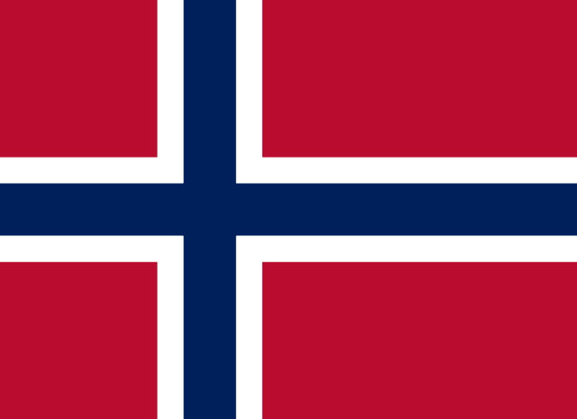 Flag of Norway — red field with blue and white Nordic cross