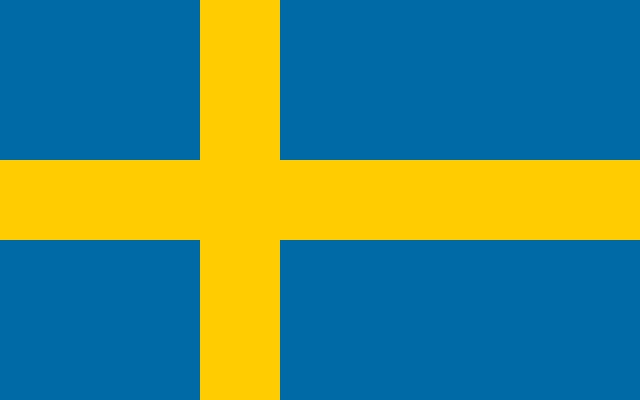 Flag of Sweden — blue field with yellow Nordic cross