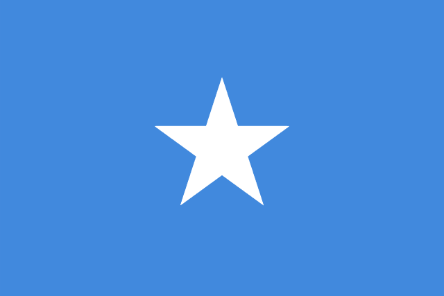 Flag of Somalia — light blue field with white five-pointed star