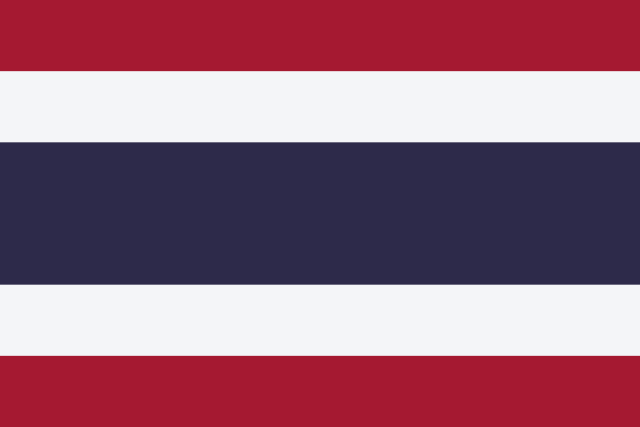 Flag of Thailand — red white blue horizontal stripes