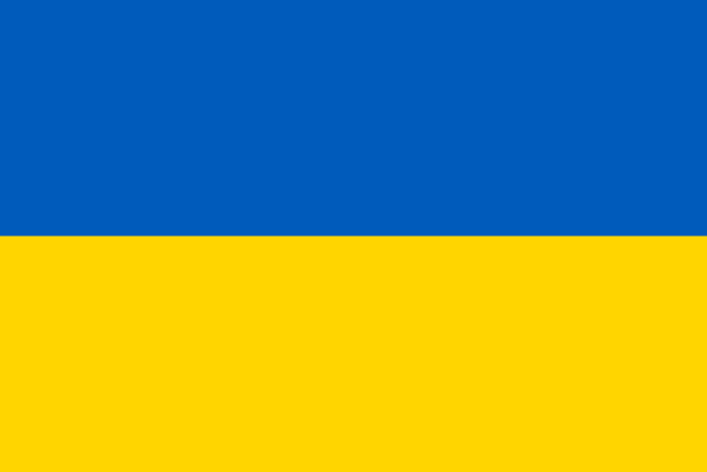 Flag of Ukraine — blue and yellow representing sky and wheat fields
